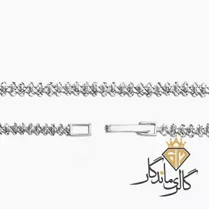 دستبند طلا تراش سفید