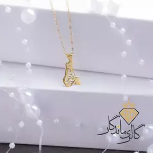 گردنبند طلا پروانه براق 