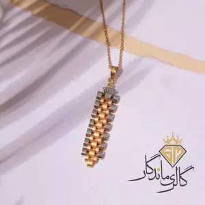 گردنبند طلا دو رنگ رولکس 