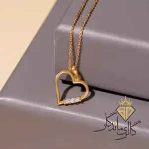 گردنبند طلا نگین دار قلب