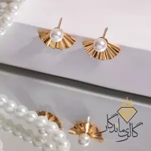 گوشواره طلا میخی مروارید