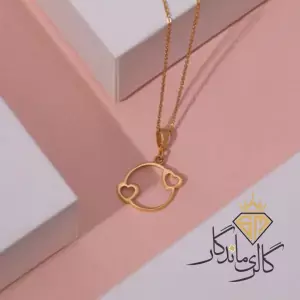 گردنبند طلا قلب و دایره 