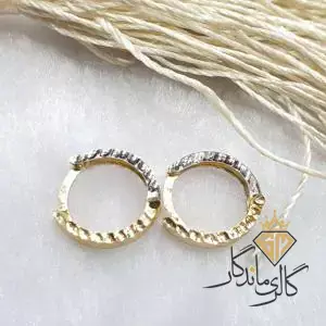 گوشواره حلقه ای ریز طلا 