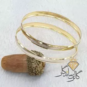 النگو طلا آینه ای دو رنگ