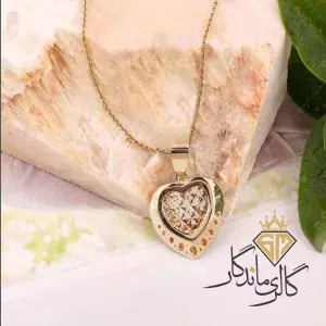 گردنبند طلا قلب سه بعدی