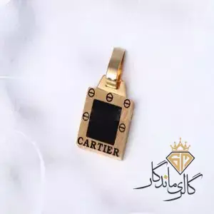 پلاک طلا اونیکس کارتیه