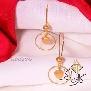 گوشواره طلا دخترانه قلب