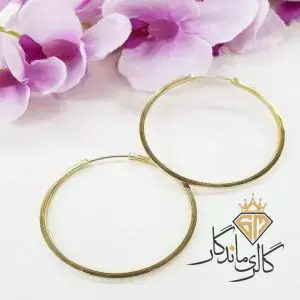 گوشواره طلا حلقه ای زرد