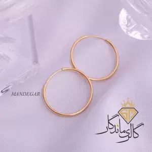 گوشواره طلا حلقه ای ساده