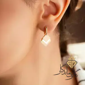 گوشواره طلا 18 عیار پولکی