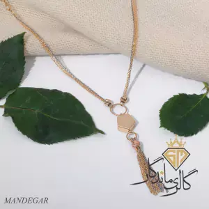 گردنبند طلا سه رنگ زنجیری 