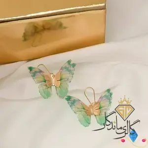 گوشواره طلا پارچه ای طلا سبز