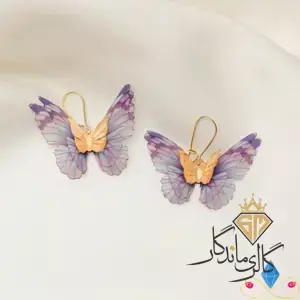 گوشواره طلا پارچه ای طلا رنگی