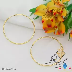 گوشواره طلا حلقه ای ساده