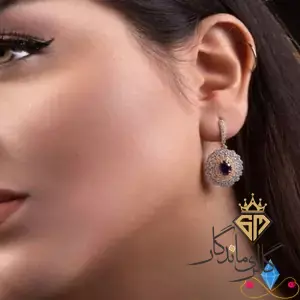 گوشواره طلا نگین دار زر استار