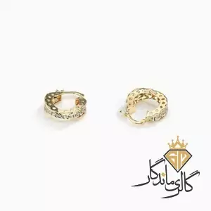 گوشواره طلا حلقه ای تراش