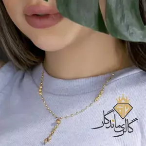 گردنبند طلا گوی تراش