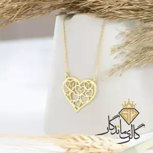 گردنبند طلا قلب لیزری 