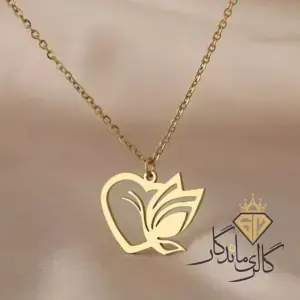 گردنبند طلا پروانه و قلب 