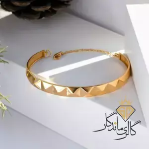 دستبند طلا زرد مکعب