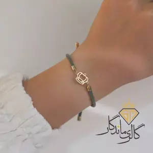 دستبند طلا نخی تاج 